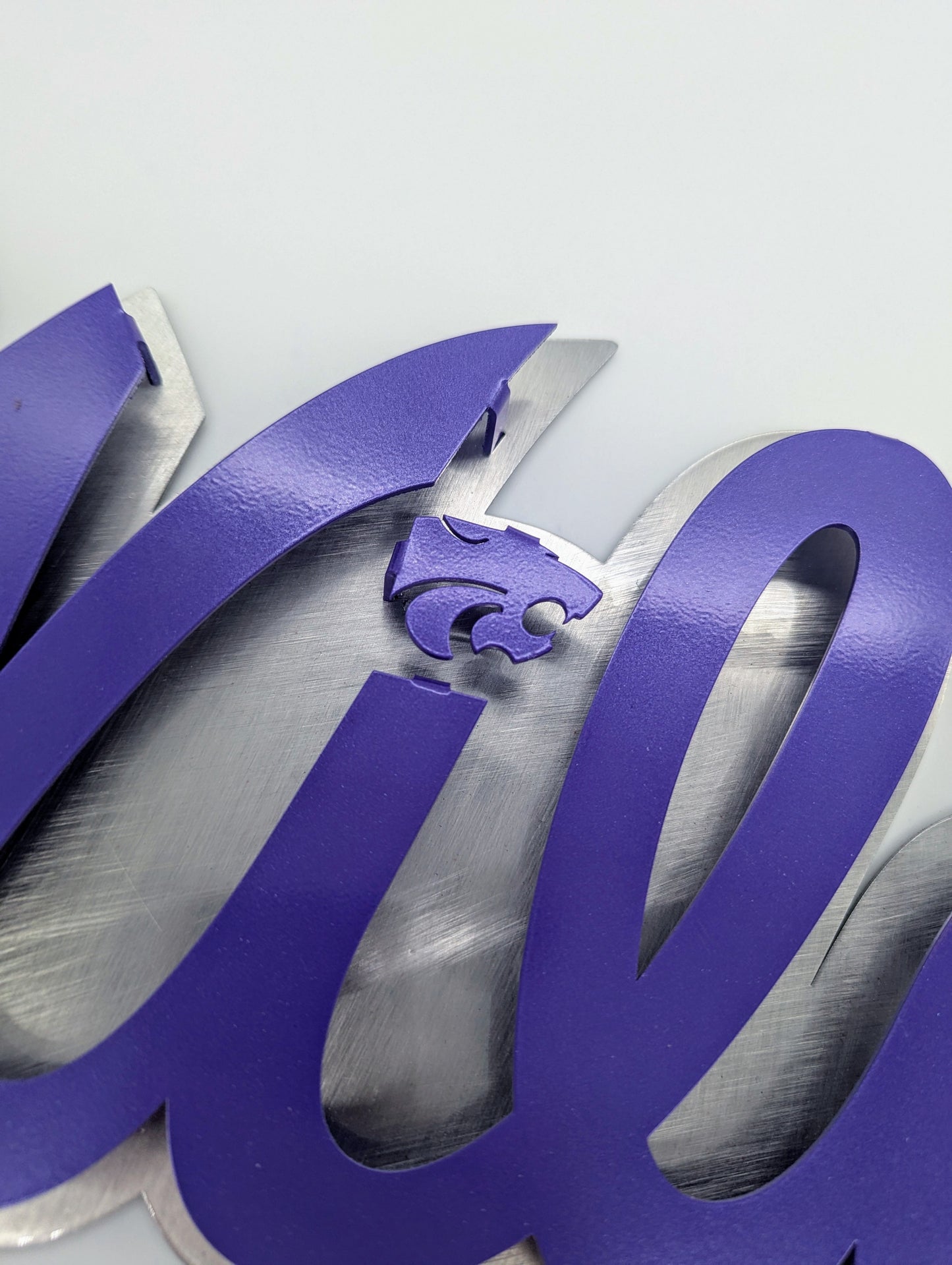 Wildcats Text w/ Powercat Metal Wall Art: Kansas State University
