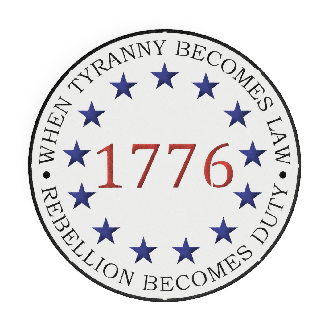 1776 Rebellion Patriotic Metal Wall Art