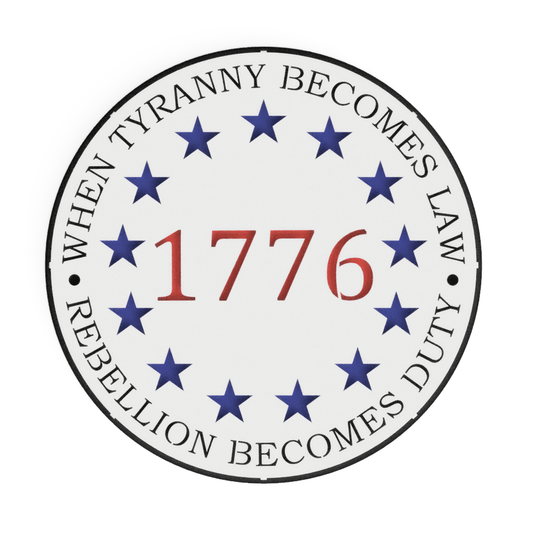 1776 Rebellion Patriotic Metal Wall Art