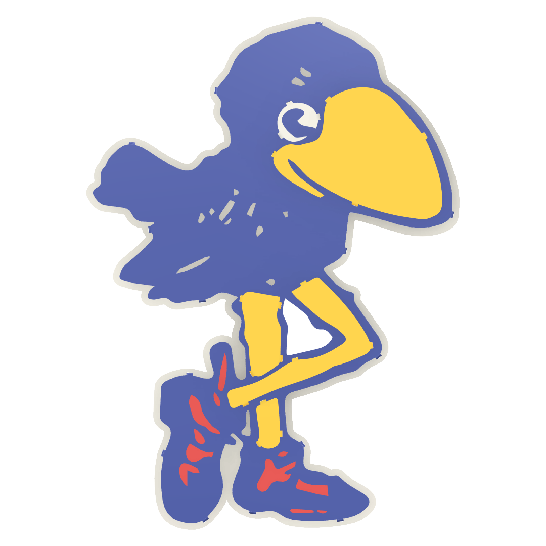 1912 Jayhawk Metal Wall Art: University of Kansas