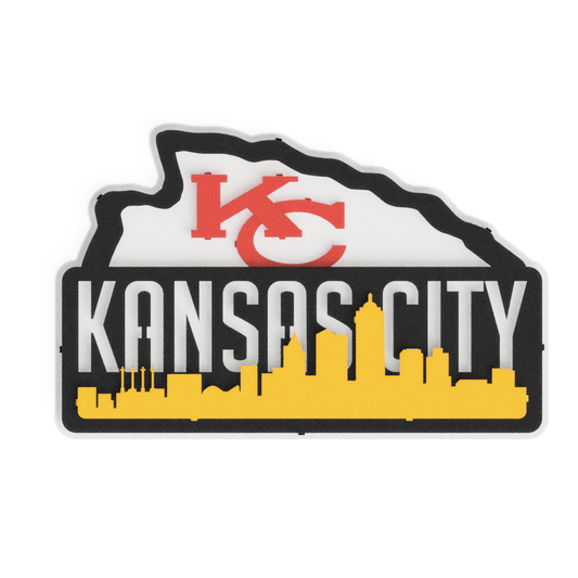 Arrowhead Skyline Metal Wall Art: Kansas City Chiefs