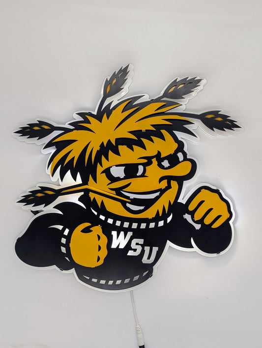 WuShock Logo: Wichita State University Metal Wall Art