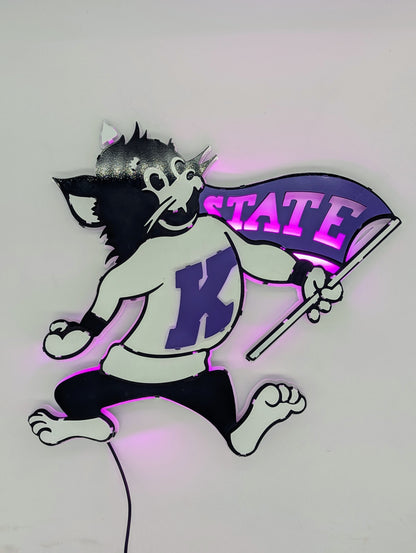 Flag Willie Metal Wall Art: Kansas State University
