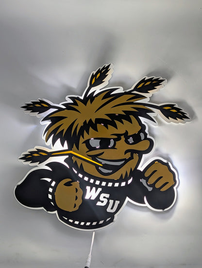 WuShock Logo: Wichita State University Metal Wall Art