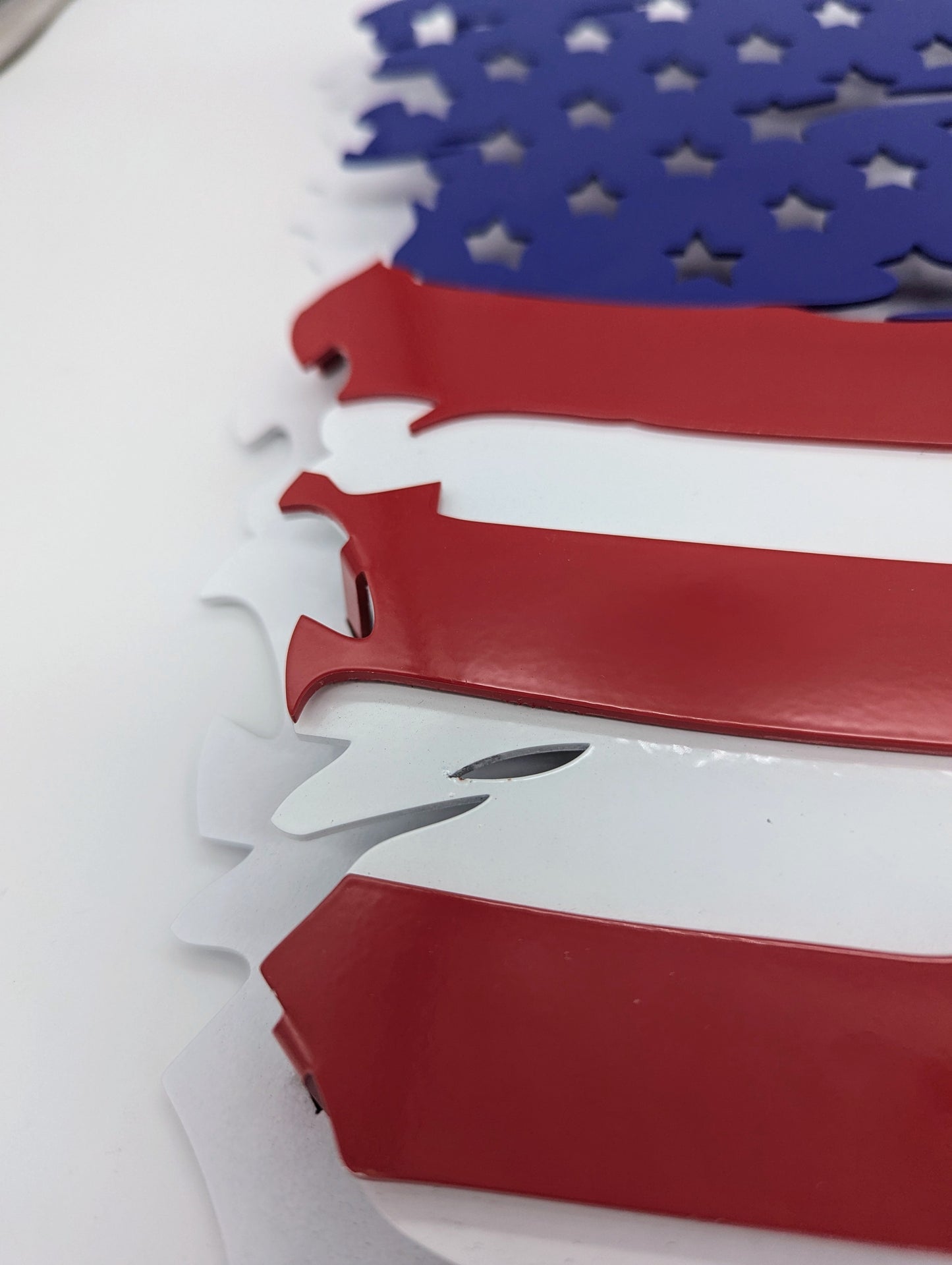 Tattered American Flag: Patriotic Metal Wall Art