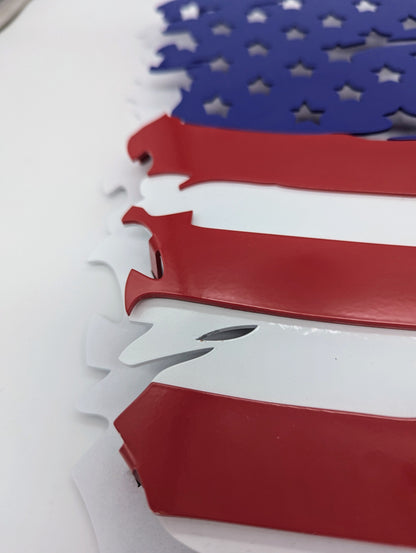 Tattered American Flag: Patriotic Metal Wall Art
