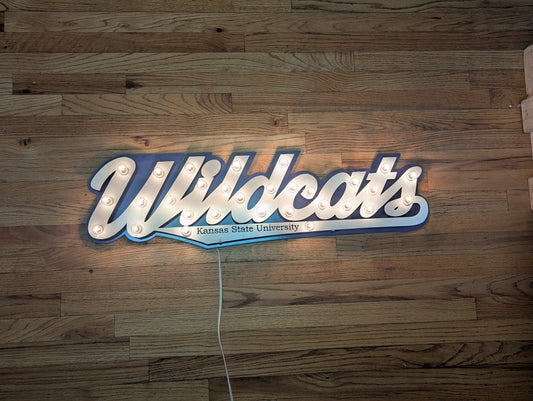 Wildcat Marquee: Kansas State University Metal Wall Art