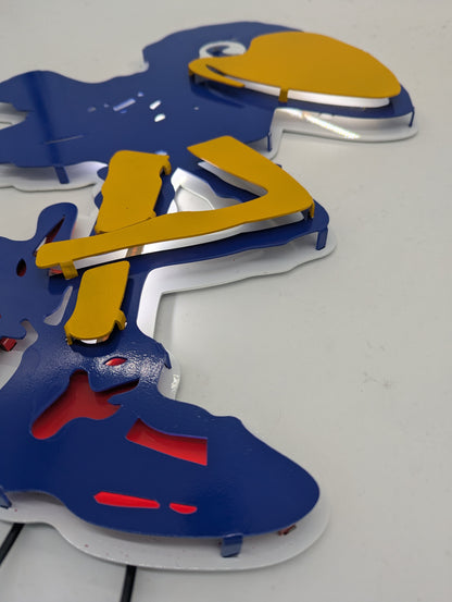 1912 Jayhawk Metal Wall Art: University of Kansas