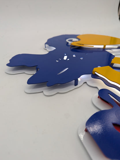 1912 Jayhawk Metal Wall Art: University of Kansas