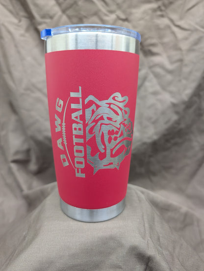 Dawg Football Engraved Tumbler