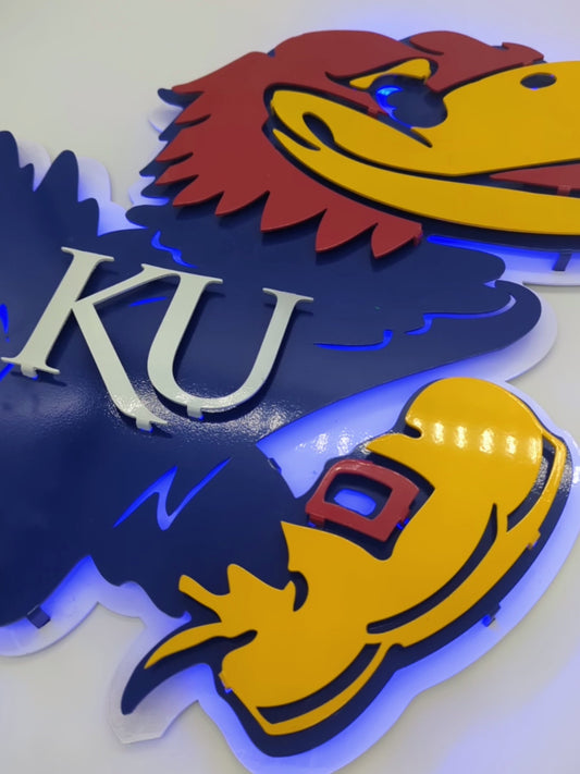 2005 Jayhawk Metal Wall Art: University of Kansas