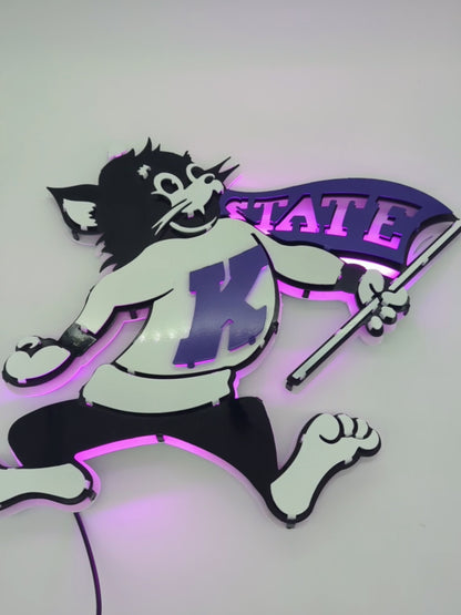 Flag Willie Metal Wall Art: Kansas State University
