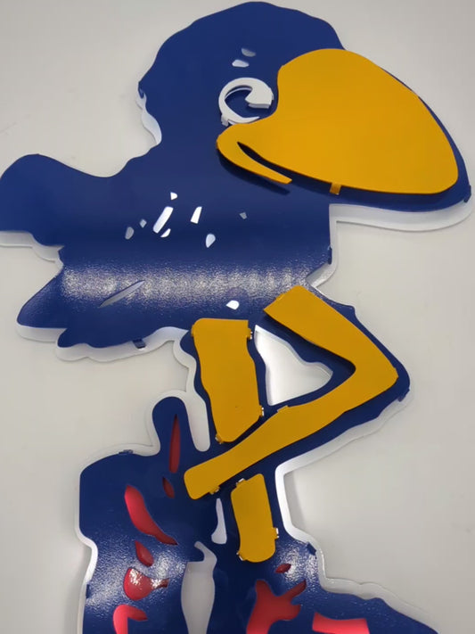 1912 Jayhawk Metal Wall Art: University of Kansas