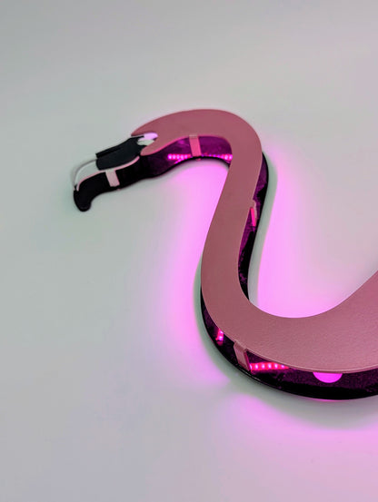 Pink Flamingo: Decorative Metal Wall Art
